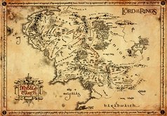 LOTR Parchment Map