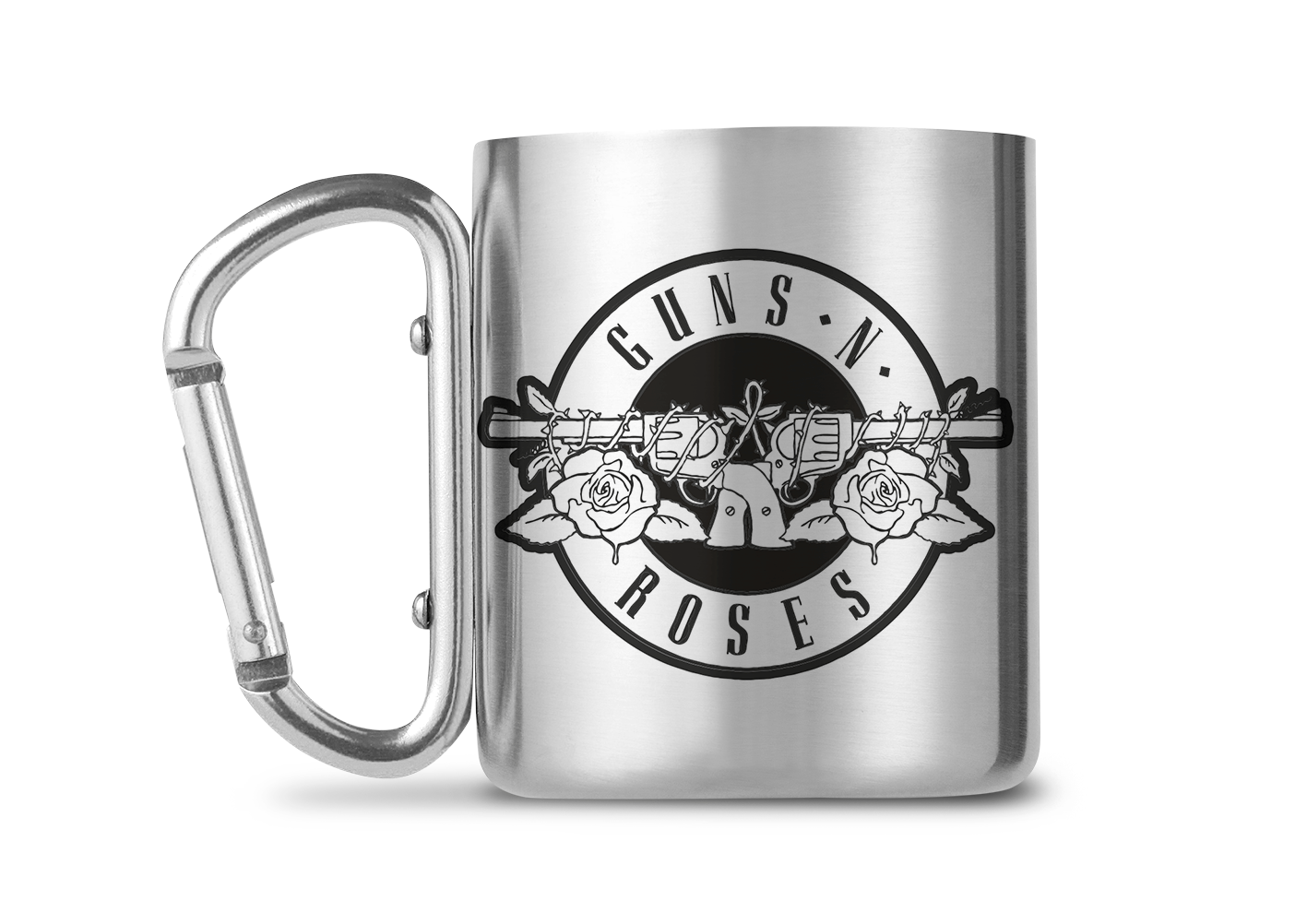 OFFICIAL GUNS AND ROSES LOGO BLACK DRINKING GLASS TUMBLER NEW IN GIFT BOX GB